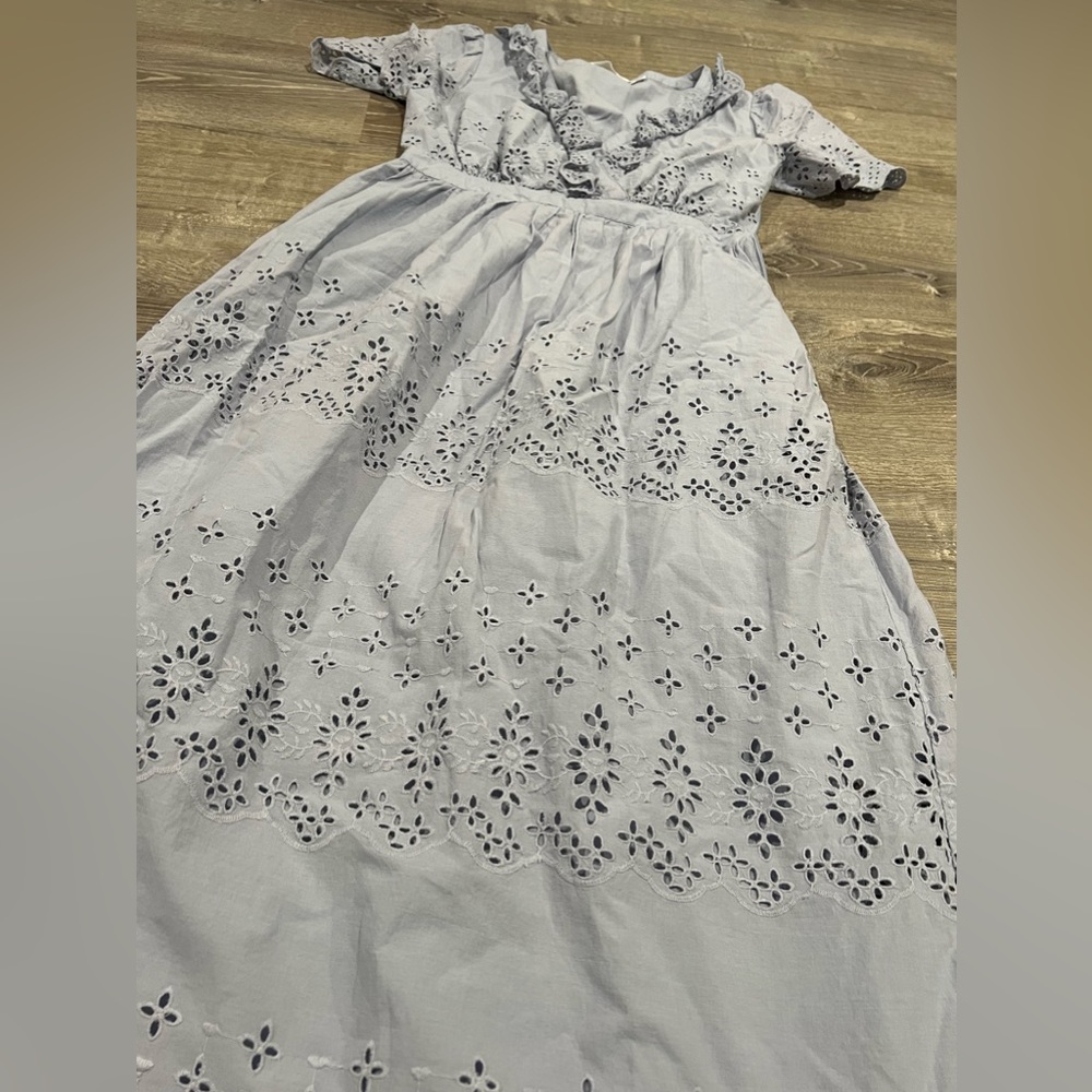 floret studios lilac lavender eyelet dress size M
